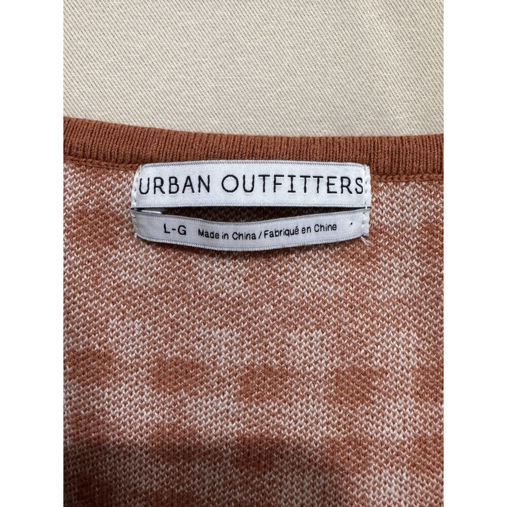 Urban Outfitters 2 Piece Plaid Cropped Cardigan Tank Set Rust Brown Preppy L XL - Picture 9 of 16